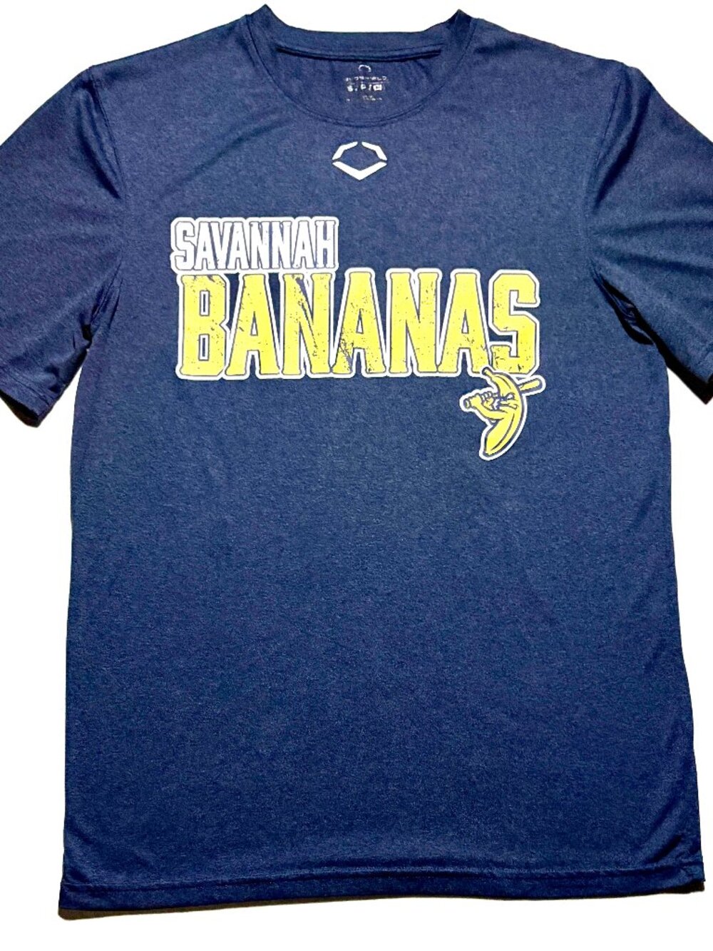 EvoShield Savannah Bananas T Shirt Mens S Navy Graphic Distressed Baseball Tee